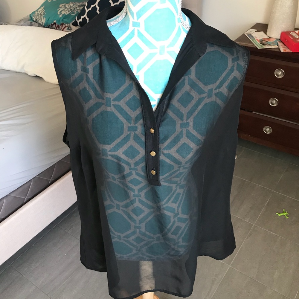 Sheer sleeveless top